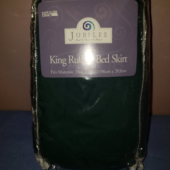 Jubilee King Bed Skirt Forest Green - NWT - Picture 4 of 4